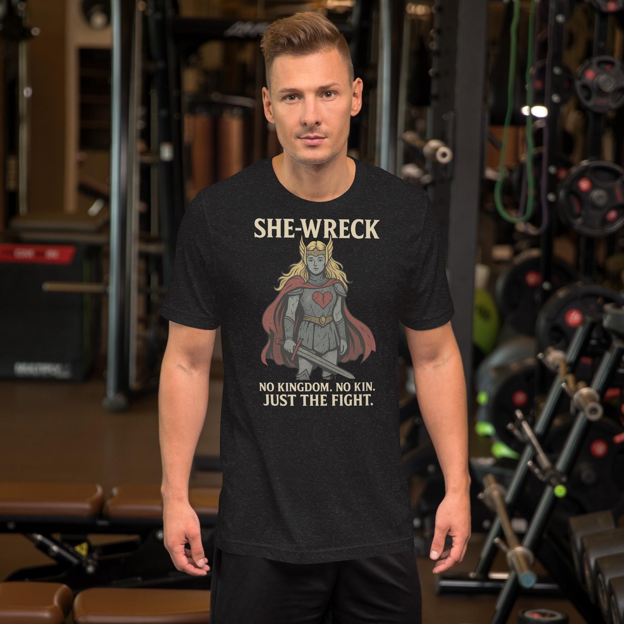 Shirt for the Broken but Unbowed "She-Wreck: No Kingdom, No Kin, Just the Fight" by R²