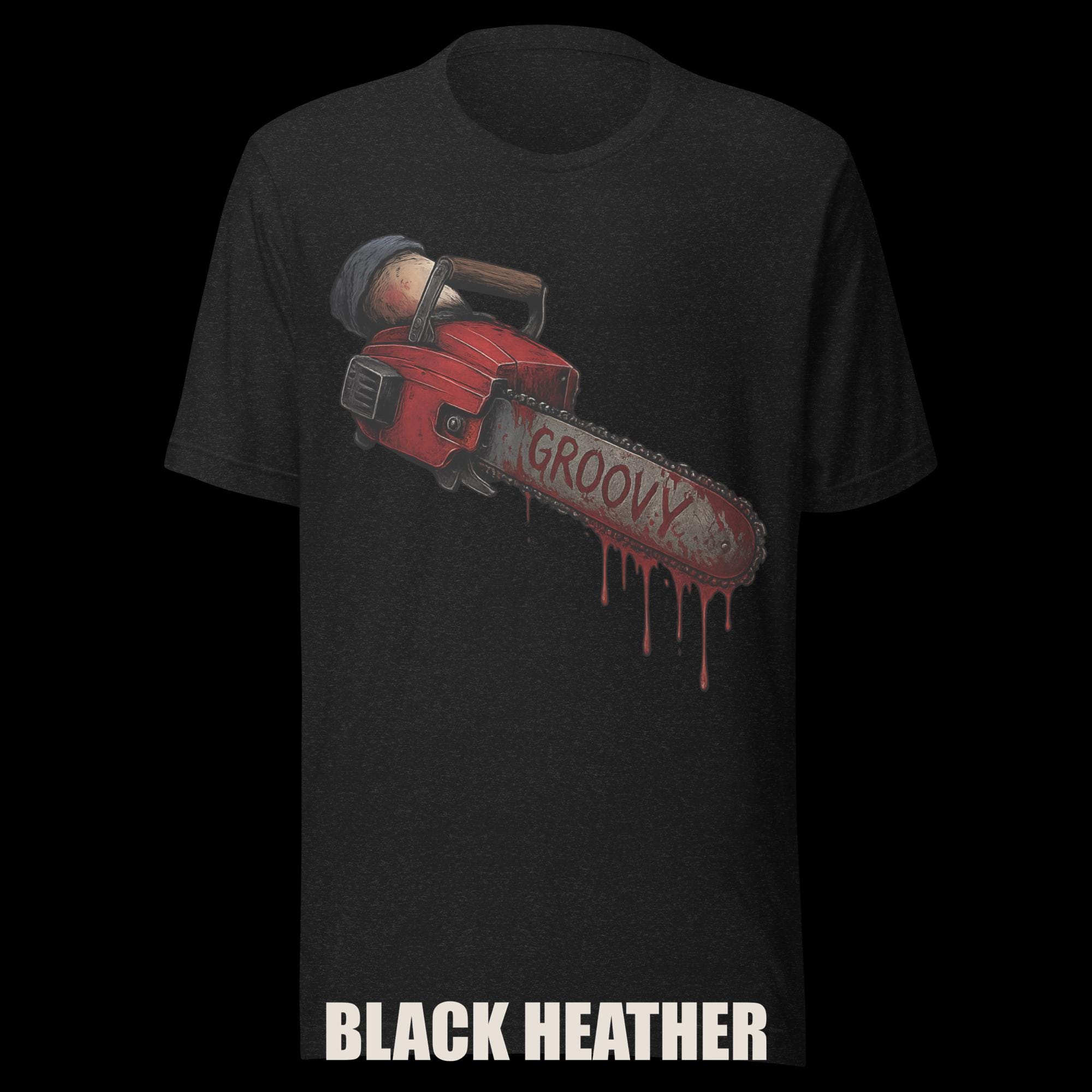 Groovy Chainsaw T-Shirt: Cult Classic Horror Parody Tee additional view 2