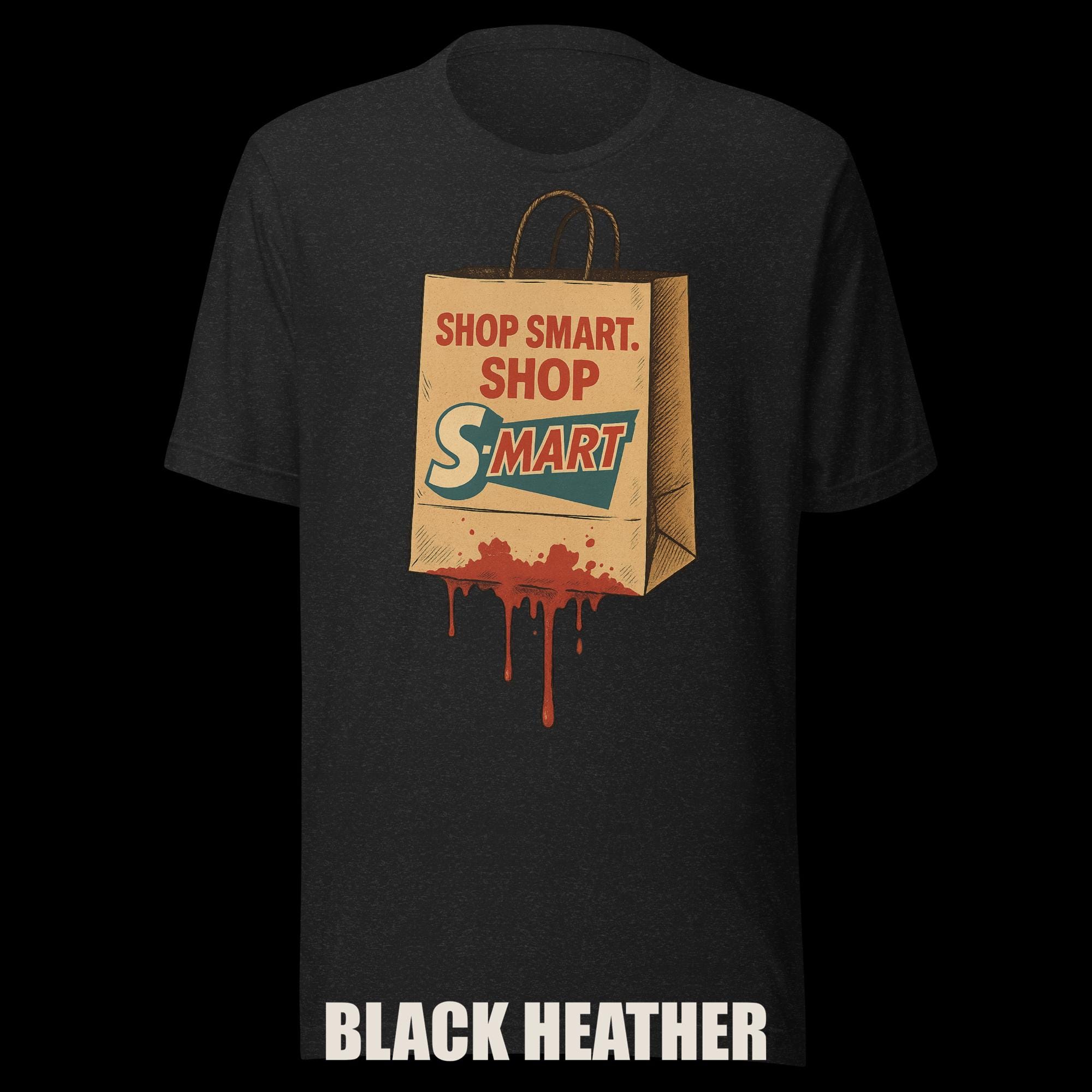 Shop Smart S-Mart Shirt: Retro Horror Parody Graphic Tee additional view 3