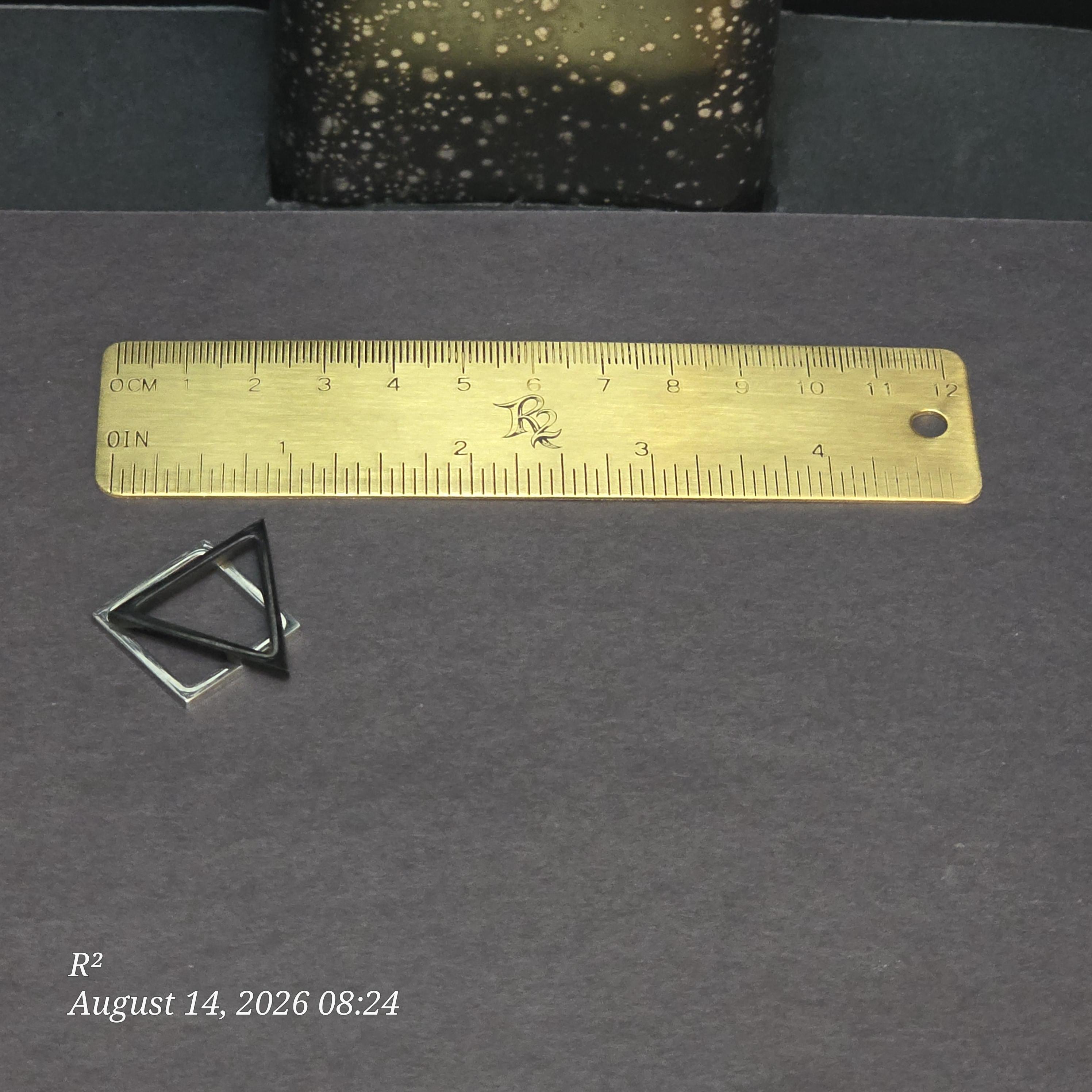 Black Silver Geometric Dangle Plug Earrings additional view 2