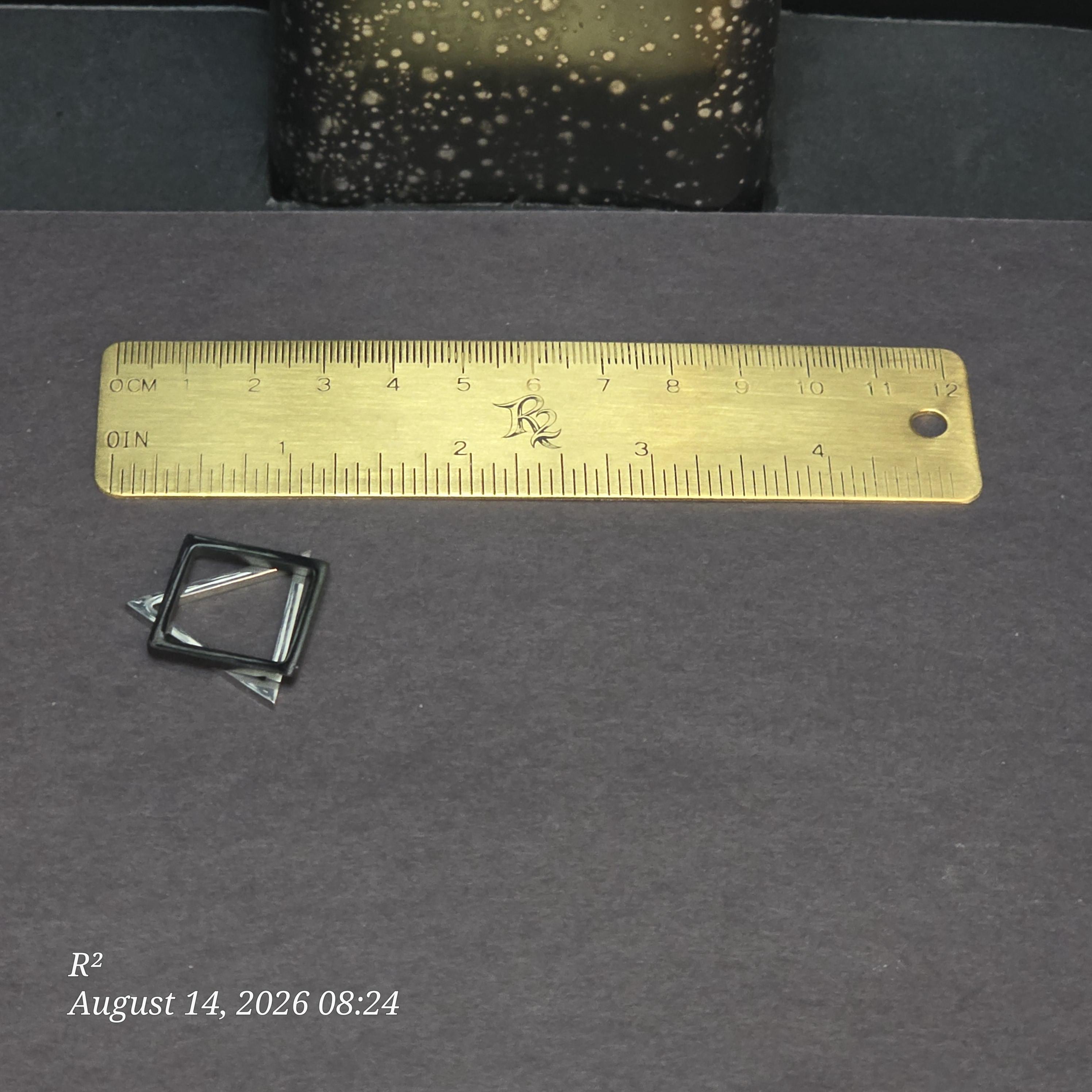 Silver Black Geometric Dangle Plug Earrings additional view 2