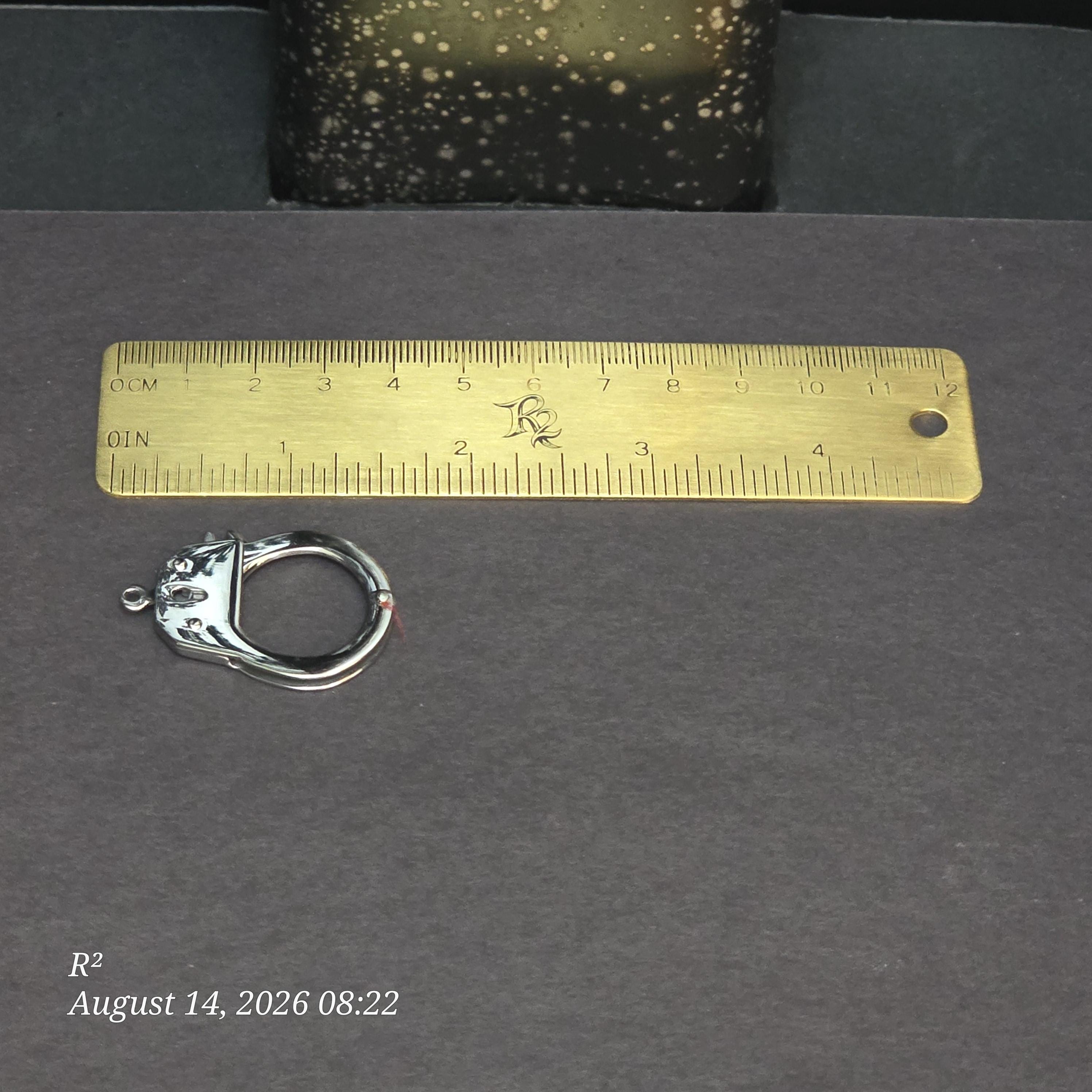 Silver Handcuff Dangle Plug Earrings additional view 2