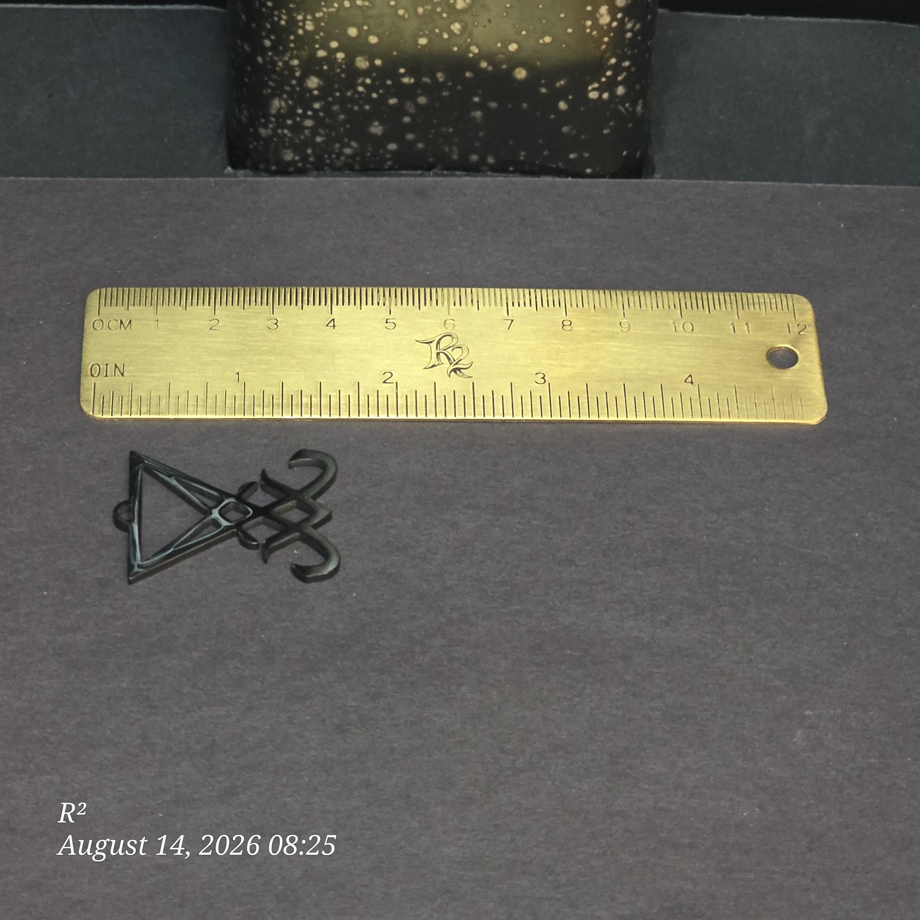 Black Sigil Dangle Plug Earrings additional view 2