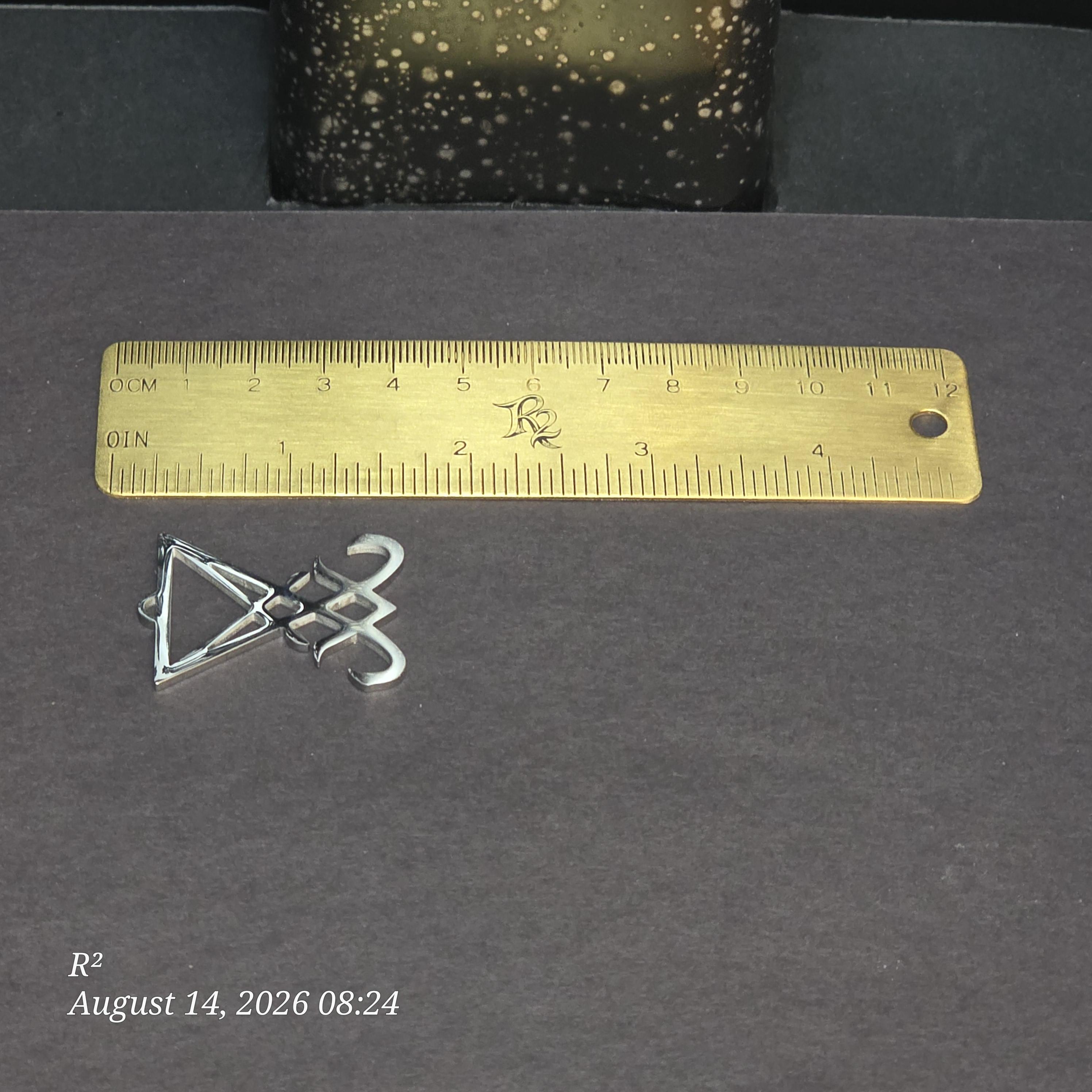 Silver Sigil Dangle Plug Earrings additional view 2