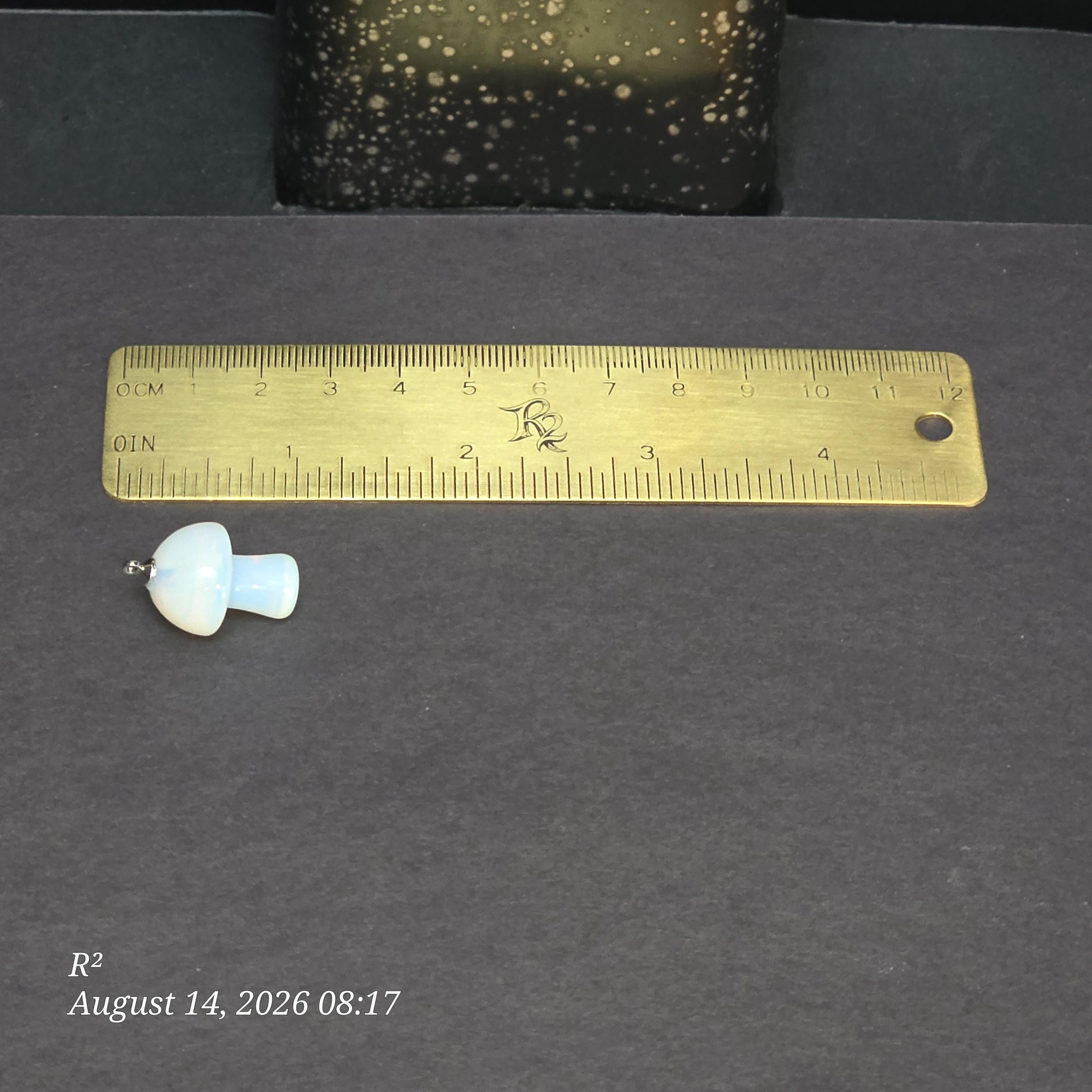 Opalite Mushroom Dangle Plug Earrings additional view 2