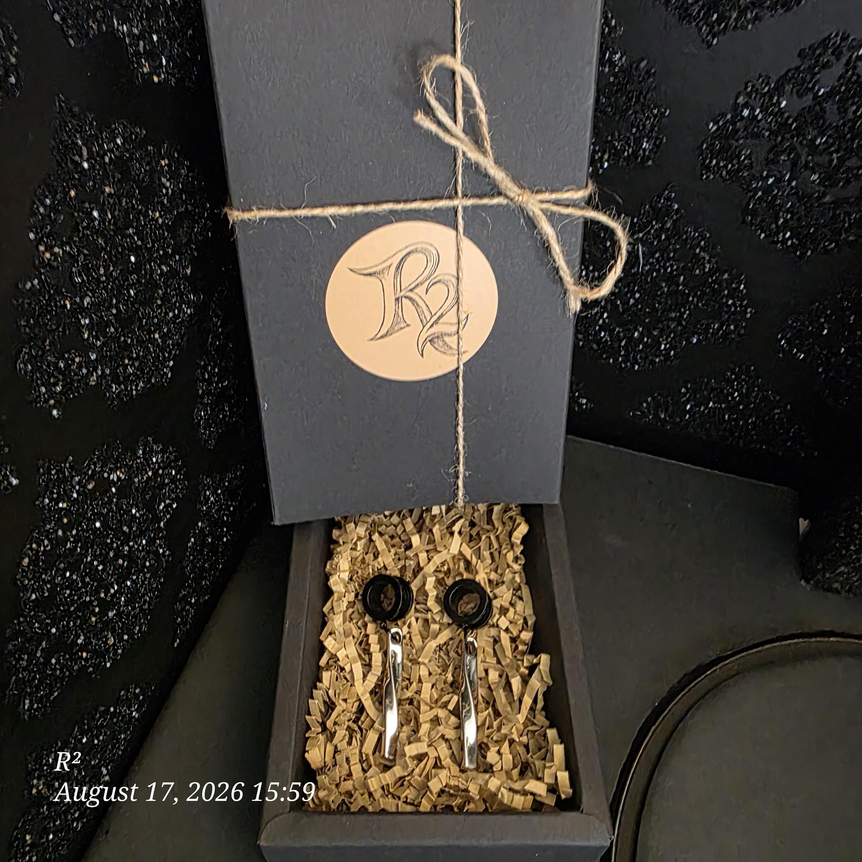 Silver Vortex Dangle Plug Earrings additional view 1